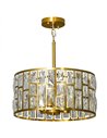 HOMCOM 72 Glass Crystallite Chandelier - Gold-Tone