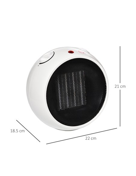 Homcom Small Space Ceramic Heater with 3 Heating Mode, Adjustable Temperature - pic 16781 | FastDaddyshop