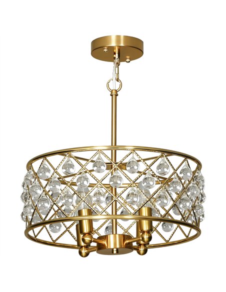 HOMCOM 51 Crystallite Four-Bulb Chandelier - Gold-Tone - pic 167824 | FastDaddyshop