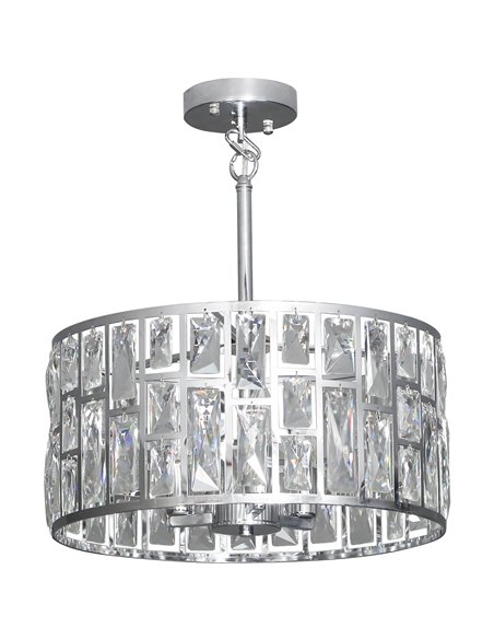 HOMCOM 72 Glass Crystallite Chandelier - Silver-Tone - pic 167833 | FastDaddyshop