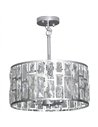 HOMCOM 72 Glass Crystallite Chandelier - Silver-Tone