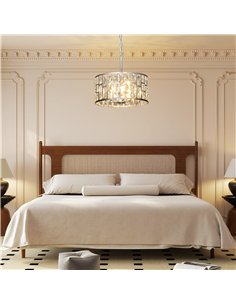 HOMCOM 72 Glass Crystallite Chandelier - Silver-Tone 2