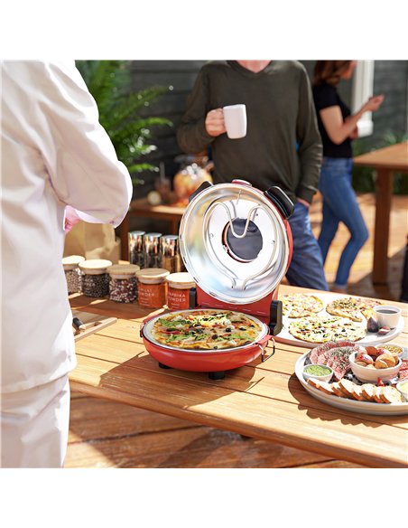 HOMCOM 1200W Pizza Oven, 12 Inch Electric Pizza Maker with Viewing Window, Dual Knob Temp & Timer Control, Overheat Protection,  - pic 167859 | FastDaddyshop