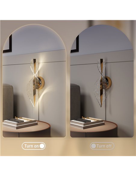 HOMCOM Led Wall Lamp 2 Pack, 13W Modern Indoor Spiral Wall Light, Colour Temperature Adjustable 3000K/4000K/6500K, for Bedroom,  - pic 167873 | FastDaddyshop