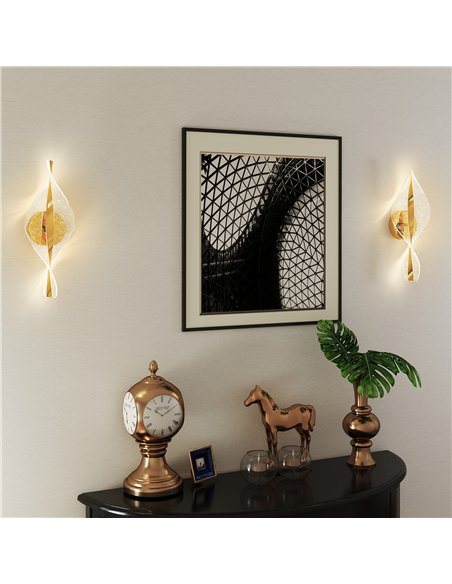 HOMCOM Led Wall Lamp 2 Pack, 13W Modern Indoor Spiral Wall Light, Colour Temperature Adjustable 3000K/4000K/6500K, for Bedroom,  - pic 167877 | FastDaddyshop