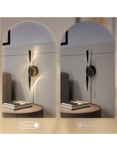 HOMCOM Led Wall Lamp 2 Pack, 13W Modern Indoor Spiral Wall Light, Colour Temperature Adjustable 3000K/4000K/6500K, for Bedroom,  - pic 167882 | FastDaddyshop