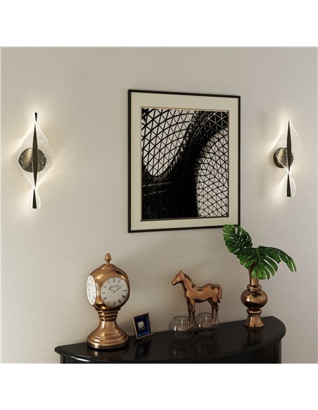 HOMCOM Led Wall Lamp 2 Pack, 13W Modern Indoor Spiral Wall Light, Colour Temperature Adjustable 3000K/4000K/6500K, for Bedroom,  - pic 167886 | FastDaddyshop