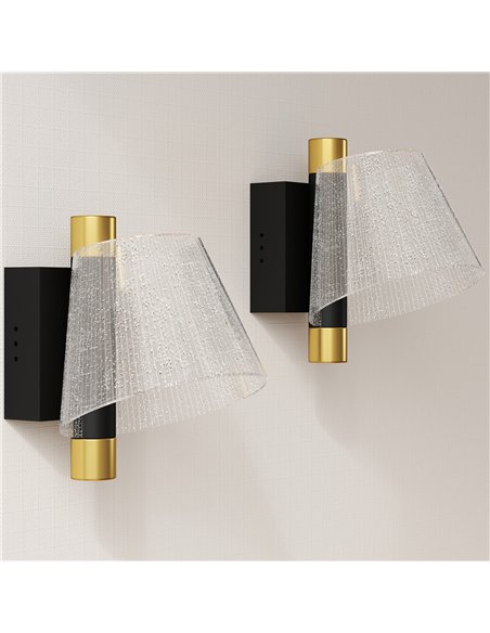 HOMCOM Led Wall Lamp 2 Pack, 5W Modern Indoor Starry Wall Light, Colour Temperature Adjustable 3000K/4000K/6500K, for Bedroom, L - pic 167887 | FastDaddyshop
