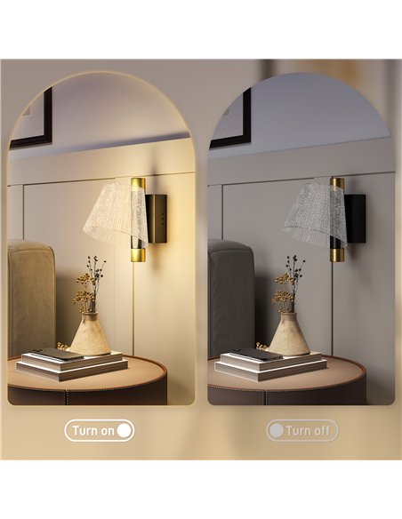 HOMCOM Led Wall Lamp 2 Pack, 5W Modern Indoor Starry Wall Light, Colour Temperature Adjustable 3000K/4000K/6500K, for Bedroom, L - pic 167891 | FastDaddyshop