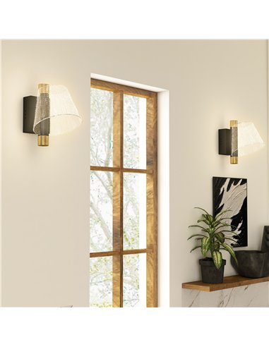 HOMCOM Led Wall Lamp 2 Pack, 5W Modern Indoor Starry Wall Light, Colour Temperature Adjustable 3000K/4000K/6500K, for Bedroom, L