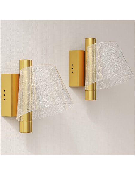 HOMCOM Led Wall Lamp 2 Pack, 5W Modern Indoor Starry Wall Light, Colour Temperature Adjustable 3000K/4000K/6500K, for Bedroom, L - pic 167896 | FastDaddyshop
