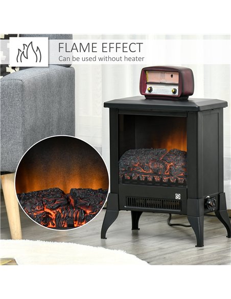 Homcom Freestanding Electric Fireplace Stove with Flame Effect and Overheat Protection - pic 16790 | FastDaddyshop