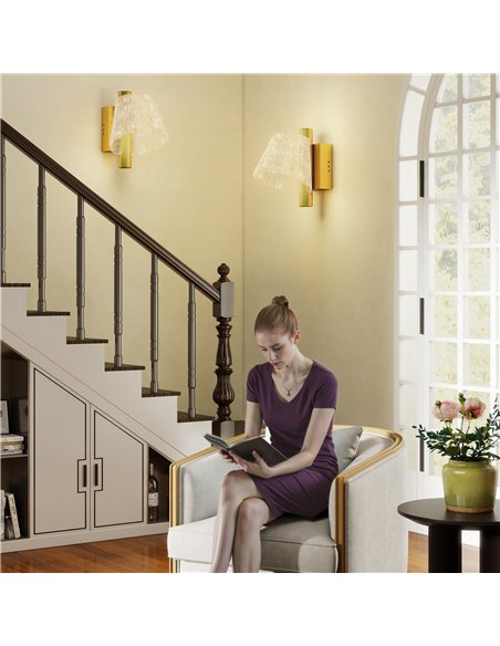 HOMCOM Led Wall Lamp 2 Pack, 5W Modern Indoor Starry Wall Light, Colour Temperature Adjustable 3000K/4000K/6500K, for Bedroom, L - pic 167904 | FastDaddyshop