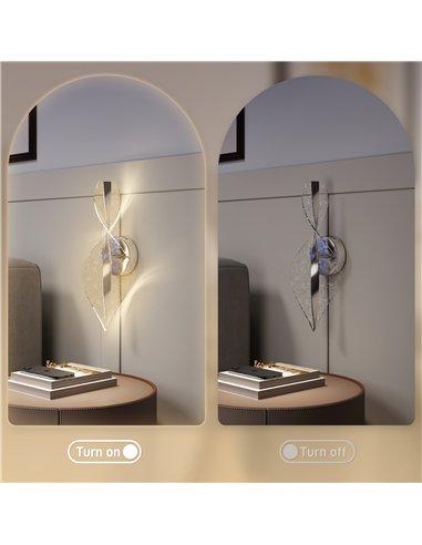 HOMCOM Led Wall Lamp 2 Pack, 13W Modern Indoor Spiral Wall Light, Colour Temperature Adjustable 3000K/4000K/6500K, for Bedroom, 