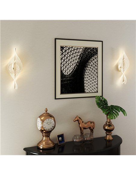 HOMCOM Led Wall Lamp 2 Pack, 13W Modern Indoor Spiral Wall Light, Colour Temperature Adjustable 3000K/4000K/6500K, for Bedroom,  - pic 167913 | FastDaddyshop