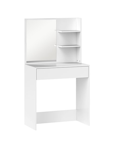 HOMCOM Dressing Table with Mirror and Storage - White - pic 167959 | FastDaddyshop
