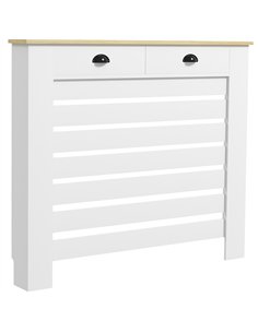 HOMCOM 95.5H x 111Wcm Radiator Cover, with Drawer - White