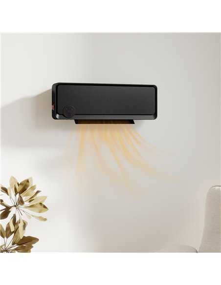 HOMCOM Wall Downflow Heater 2 Heat and Fan 1000W/2000W, Electric Space Heater with Timer Remote Oscillating, for Bedroom Home Of - pic 167996 | FastDaddyshop