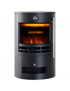 Homcom 900W/1800W Freestanding Indoor Electric Fireplace with Thermostat Control