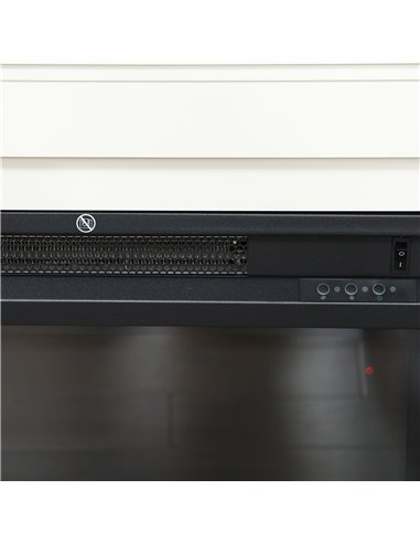 HOMCOM Electric Fireplace with Surround, 32" 2000W Inset Electric Fire and Mantel Reach up to 30 m² with 12 Colours Realistic Fl