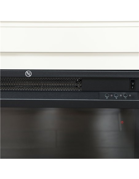 HOMCOM Electric Fireplace with Surround, 32" 2000W Inset Electric Fire and Mantel Reach up to 30 m² with 12 Colours Realistic Fl - pic 168048 | FastDaddyshop
