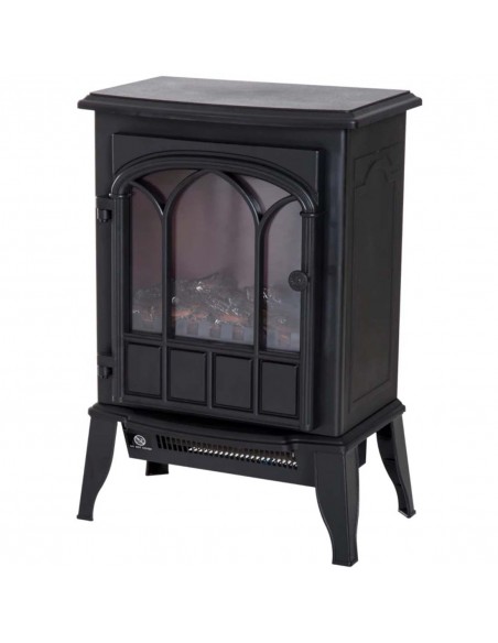 Homcom Freestanding Electric Fireplace Heater, 1000W/2000W, Black - pic 16805 | FastDaddyshop