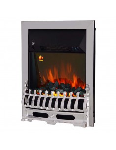 Homcom Contemporary Electric Fireplace with Glass View, LED Lighting, Remote Control, 1000W/2000W