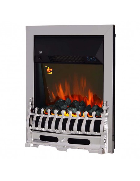 Homcom Contemporary Electric Fireplace with Glass View, LED Lighting, Remote Control, 1000W/2000W - pic 16807 | FastDaddyshop