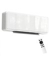 HOMCOM 2000W Ceramic Electric Heater with Fan, Adjustable Thermostat, Wall Mounted - White