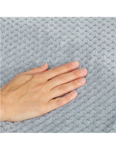 HOMCOM Heated Electric Blanket, Warm Throw Blanket with 5 Heating Levels, 10 Hour Auto-Off Timer, Grey