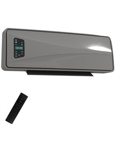 HOMCOM 2000W Ceramic Electric Heater with Fan, Adjustable Thermostat, Wall Mounted - Grey