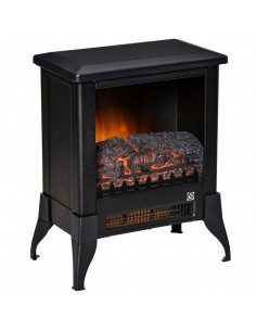 Homcom Freestanding Electric Fireplace Stove with Flame Effect and Overheat Protection
