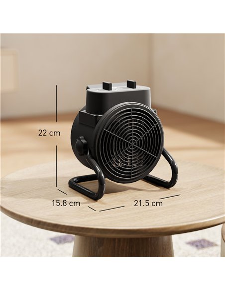 HOMCOM 2000W Portable Ceramic Electric Heater with Fan - Black - pic 168141 | FastDaddyshop