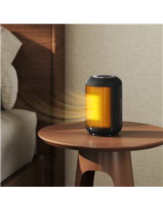 HOMCOM 1500W Ceramic Electric Heater with Fan, Timer, Oscillation - Black 2
