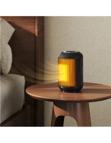 HOMCOM 1500W Ceramic Electric Heater with Fan, Timer, Oscillation - Black