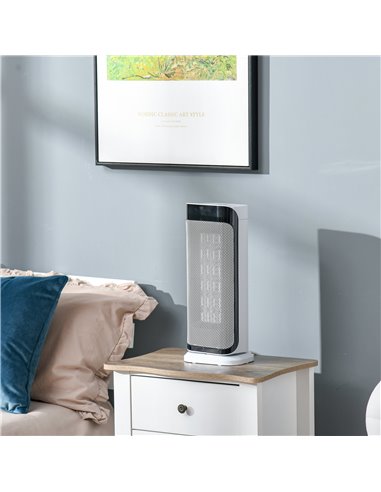 Homcom Portable Oscillating Ceramic Space Heater with Over Heating & Tip-over Protection