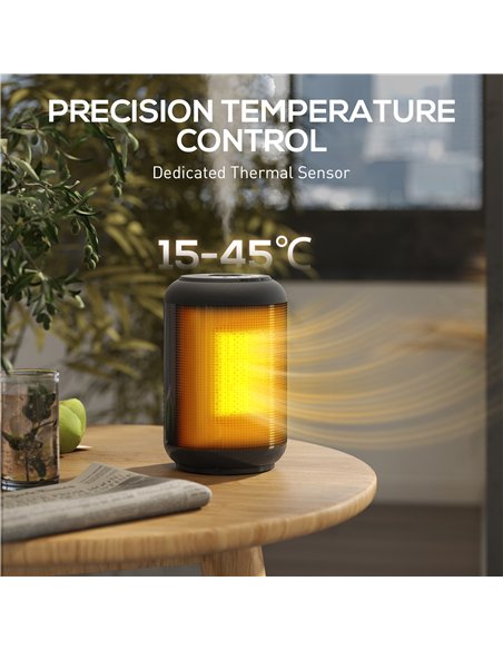 HOMCOM 1500W Ceramic Electric Heater with Fan, Timer, Oscillation - Black - pic 168154 | FastDaddyshop