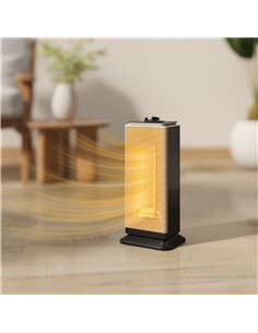 HOMCOM 2000W Ceramic Electric Heater with Fan, Oscillation - Black 2