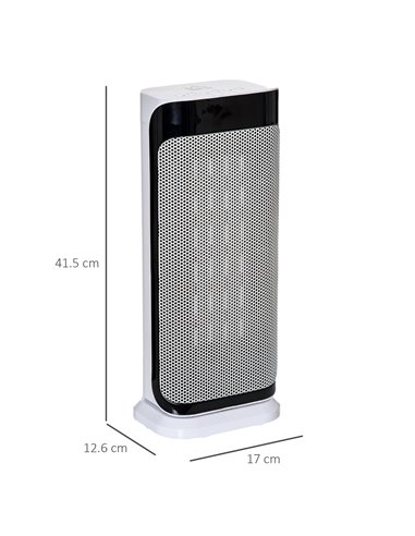 Homcom Portable Oscillating Ceramic Space Heater with Over Heating & Tip-over Protection