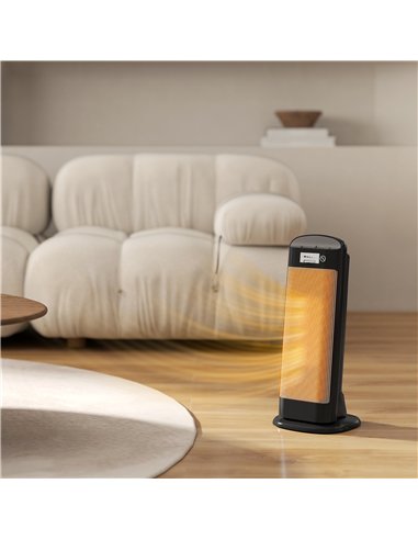 HOMCOM Ceramic Space Heater, 2000W Fan Electric Heater with 4 Modes, Adjustable Thermostat, 55° Oscillation, Tip-Over and Overhe