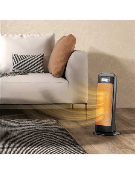HOMCOM Ceramic Space Heater, 2000W Fan Electric Heater with 4 Modes, Adjustable Thermostat, 55° Oscillation, Tip-Over and Overhe - pic 168174 | FastDaddyshop