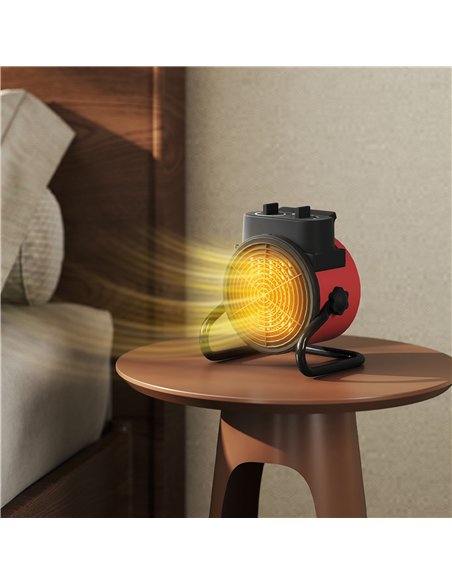 HOMCOM 2000W Portable Ceramic Electric Heater with Fan - Red - pic 168176 | FastDaddyshop