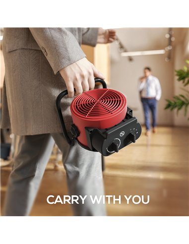 HOMCOM 2000W Portable Ceramic Electric Heater with Fan - Red