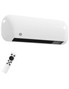 HOMCOM 2000W Ceramic Electric Heater with Fan, Adjustable Thermostat, Wall Mounted - White