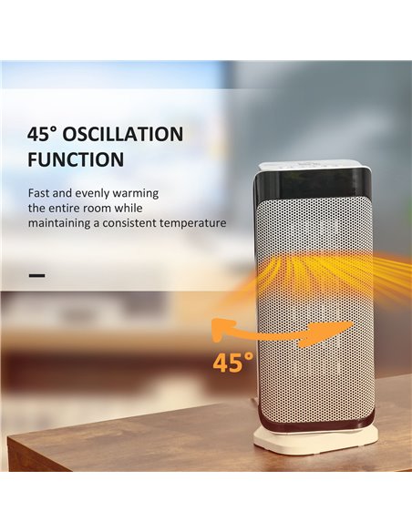 Homcom Portable Oscillating Ceramic Space Heater with Over Heating & Tip-over Protection - pic 16820 | FastDaddyshop