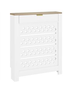 HOMCOM 78 x 19 cm Minimal Radiator Cover, with Drawer - White