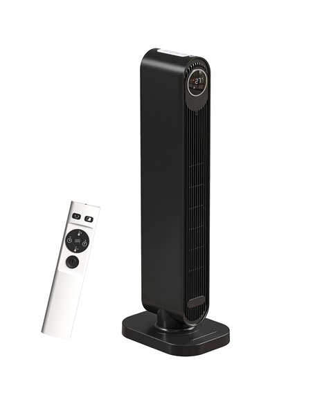 HOMCOM 2000W Ceramic Electric Heater with Fan, Timer, Oscillation - Black - pic 168256 | FastDaddyshop