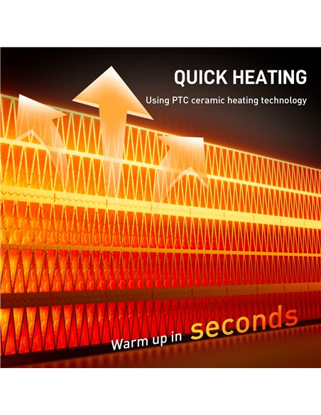 HOMCOM 2000W Ceramic Electric Heater with Fan, Timer, Oscillation - White - pic 168268 | FastDaddyshop