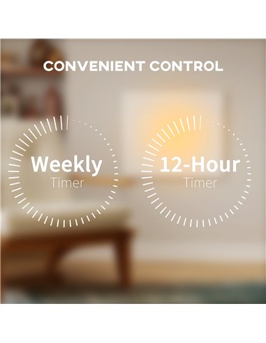 HOMCOM Wifi Smart Electric Heater, Far Infrared, Wall Mounted - 400W