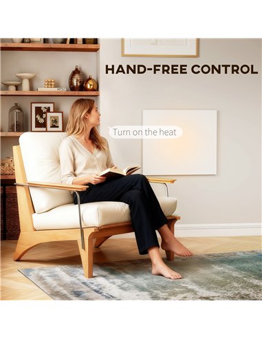 HOMCOM Wifi Smart Electric Heater, Far Infrared, Wall Mounted - 520W